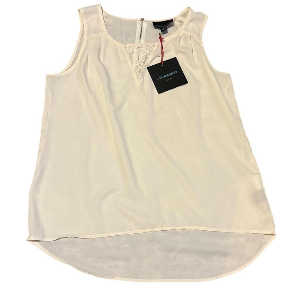 Cynthia Rowley Tan Sleeveless Blouse Relaxed Fit